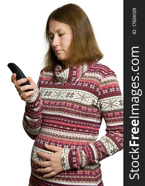 Pregnant Woman With Phone