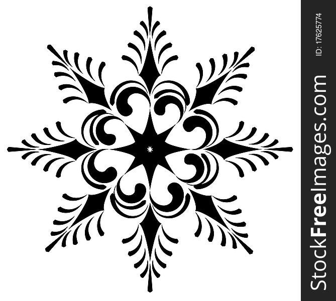 Snowflake winter illustration illustration for a design