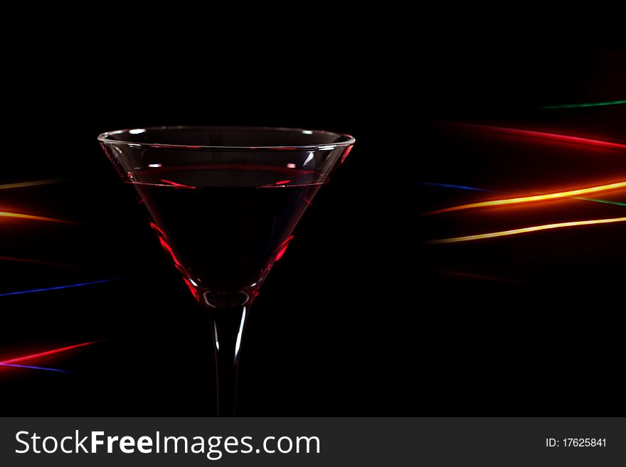 Cocktail on a black background