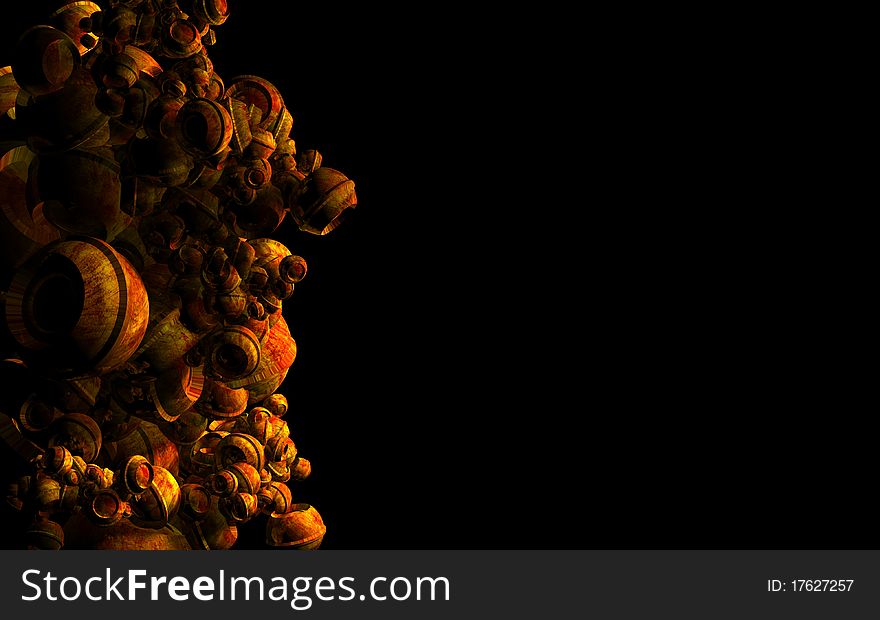 3D abstract space background design. 3D abstract space background design