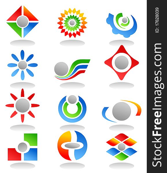 Collection of signs on different themes of business. A illustration. Collection of signs on different themes of business. A illustration