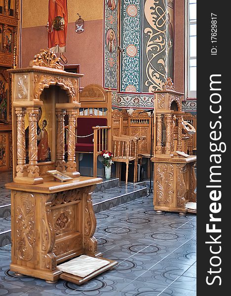 Architectonic detail of an church interior. Architectonic detail of an church interior