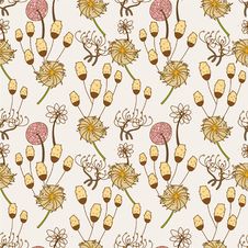 Seamless Flower Pattern Stock Images