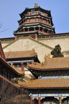 Summer Palace- Tower Of Buddhist Incense(foxiangge Royalty Free Stock Images Summer Palace- Tower Of Buddhist Incense(foxiangge Royalty Free Stock Images