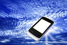 Modern Cell Phone With White Screen Royalty Free Stock Photo Modern Cell Phone With White Screen Royalty Free Stock Photo