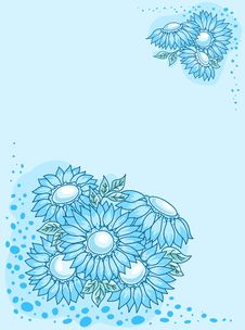 The Blue Flowers Card. Stock Photo The Blue Flowers Card. Stock Photo