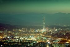 Night Scenes Of The Taipei City, Taiwan Royalty Free Stock Image Night Scenes Of The Taipei City, Taiwan Royalty Free Stock Image