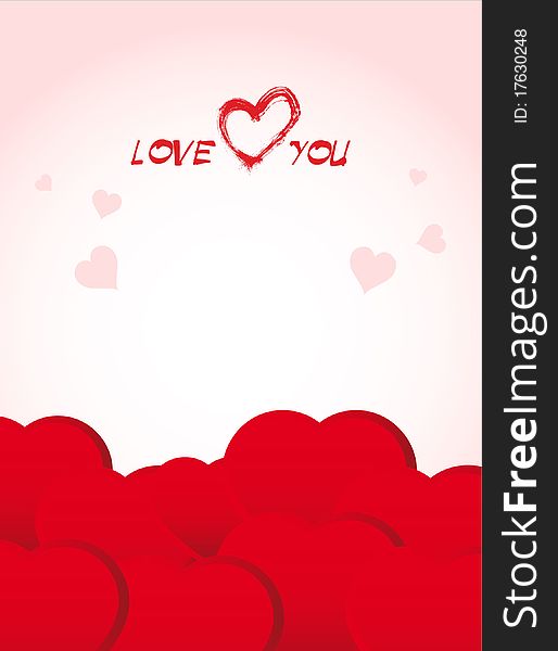 Valentine's day red poster - illustration for st valentine's day