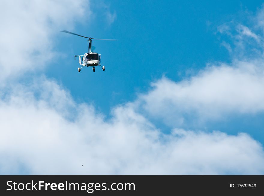 Xenon aircraft flying in the direction of the viewer. Xenon aircraft flying in the direction of the viewer