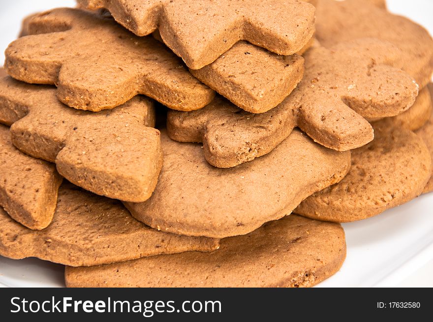 Closeup On Homemade Gingerbread Cookies