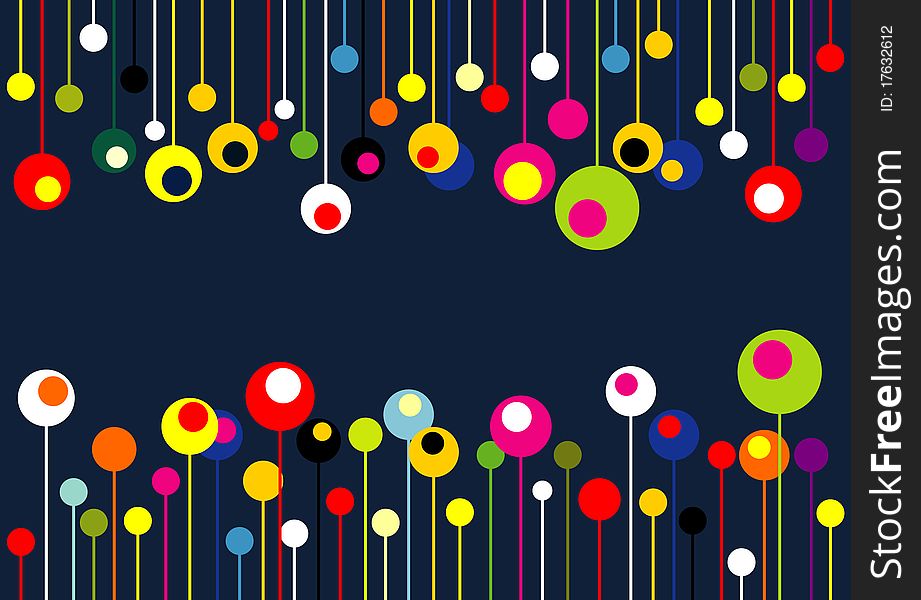 Design of abstract background with baubles