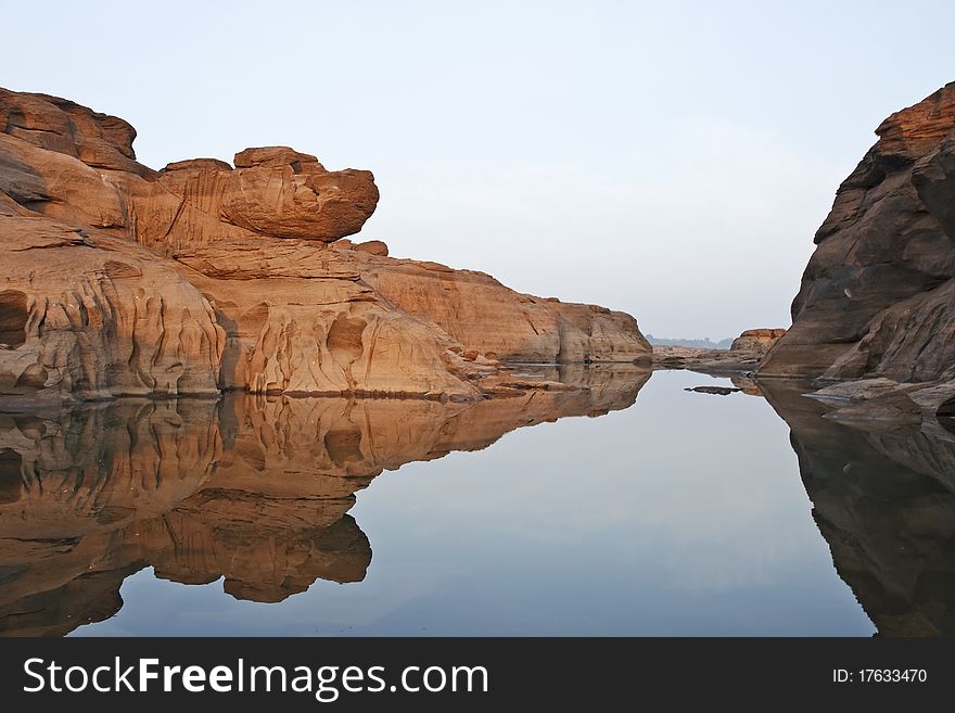 Amazing with big stone field at Thailand like a grand canyon. Amazing with big stone field at Thailand like a grand canyon