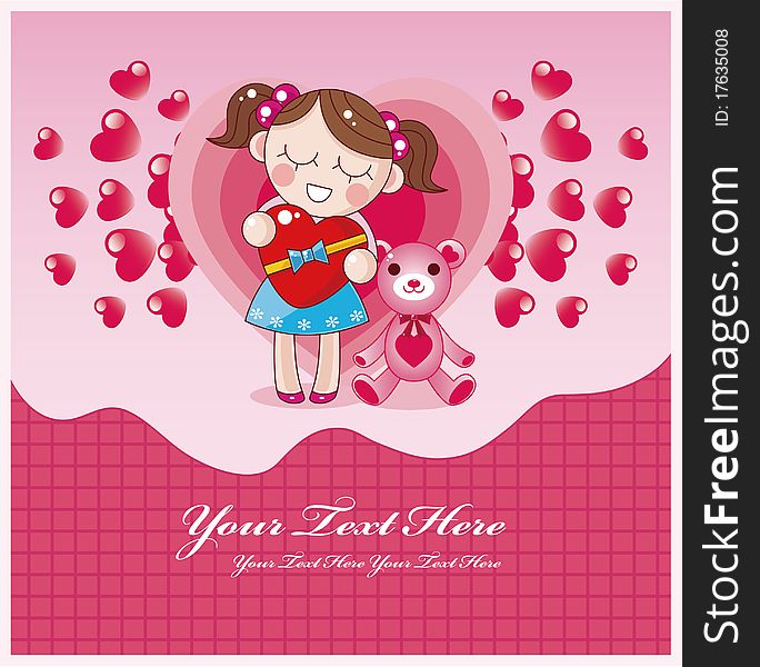 Cartoon love card