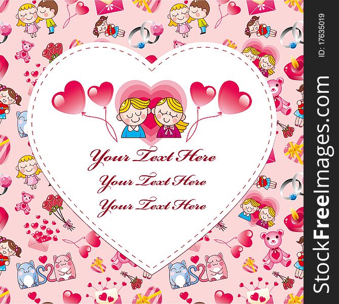 Cartoon Love Card