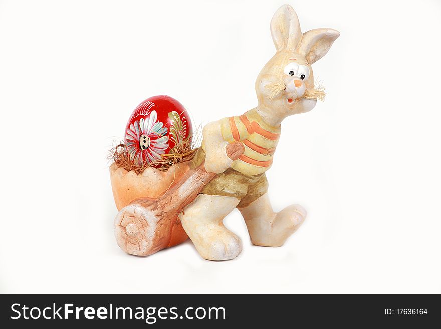 Easter decoration with bunny and eggs. Easter decoration with bunny and eggs