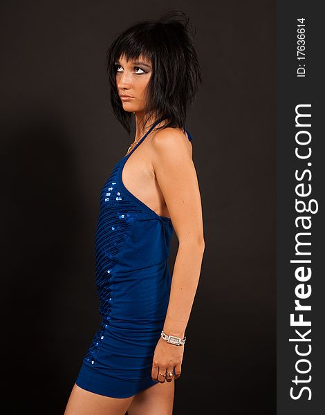 Girl In The Blue Evening Dress