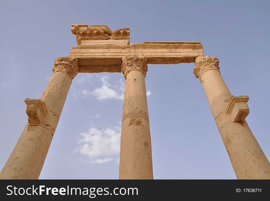 Ancient Roman time town in Palmyra (Tadmor), Syria. Greco-Roman & Persian Period. Ancient Roman time town in Palmyra (Tadmor), Syria. Greco-Roman & Persian Period.