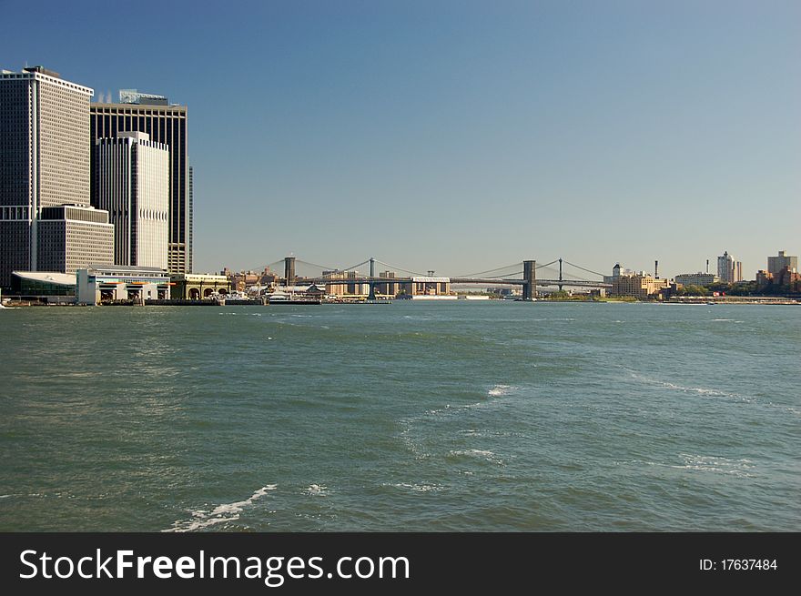 Landscape view of brooklyn bridge