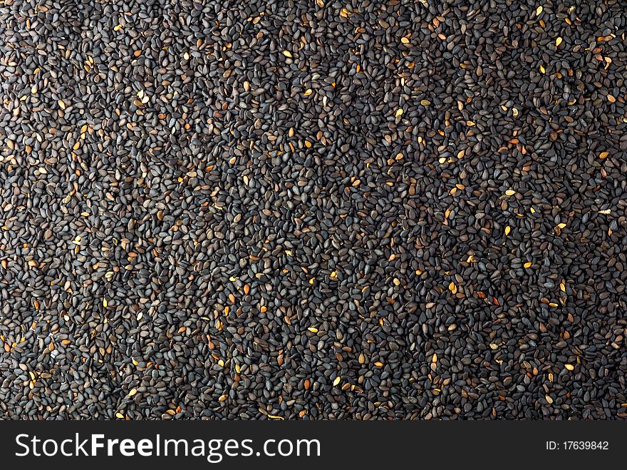 Close up black sesame seed