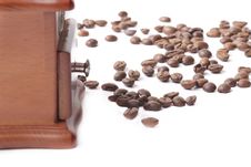 Coffee Grinder And Coffee Beans Royalty Free Stock Images Coffee Grinder And Coffee Beans Royalty Free Stock Images
