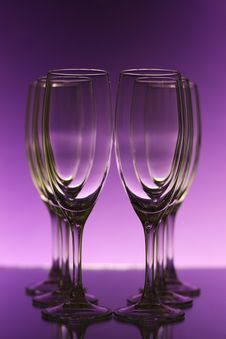 Empty Champagne Glasses Royalty Free Stock Image Empty Champagne Glasses Royalty Free Stock Image