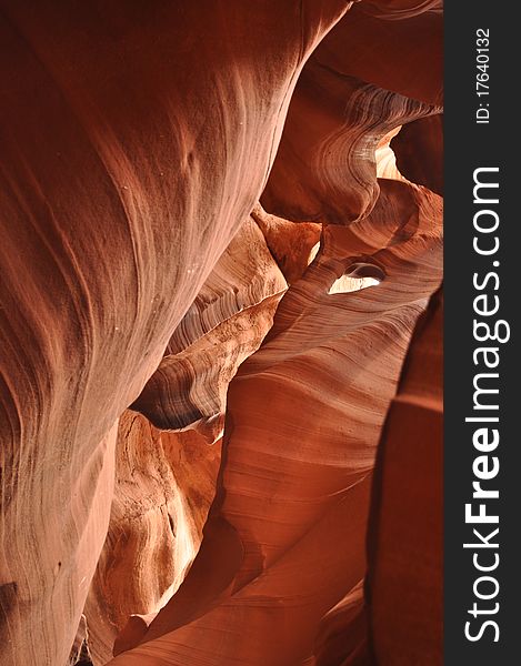 Dramatic dancing light of Antelope Canyon