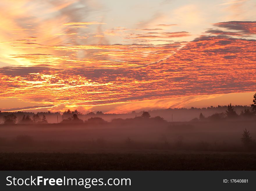 Flaming Red Sunrise