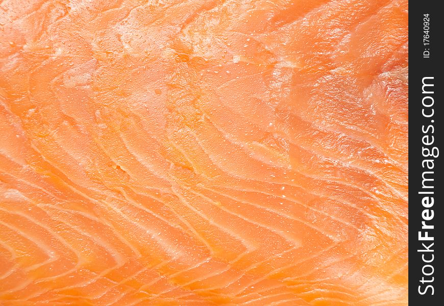 Macro of delicious salmon fillet