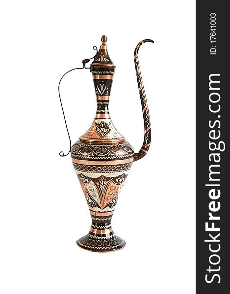 Copper Jug With Traditional Arabian Ornament