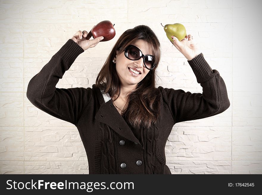 Concept image depicting to eat fruits for healthy living. Concept image depicting to eat fruits for healthy living