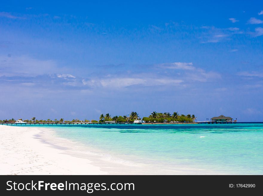 Wonderful landscape of coast on Maldives. Wonderful landscape of coast on Maldives