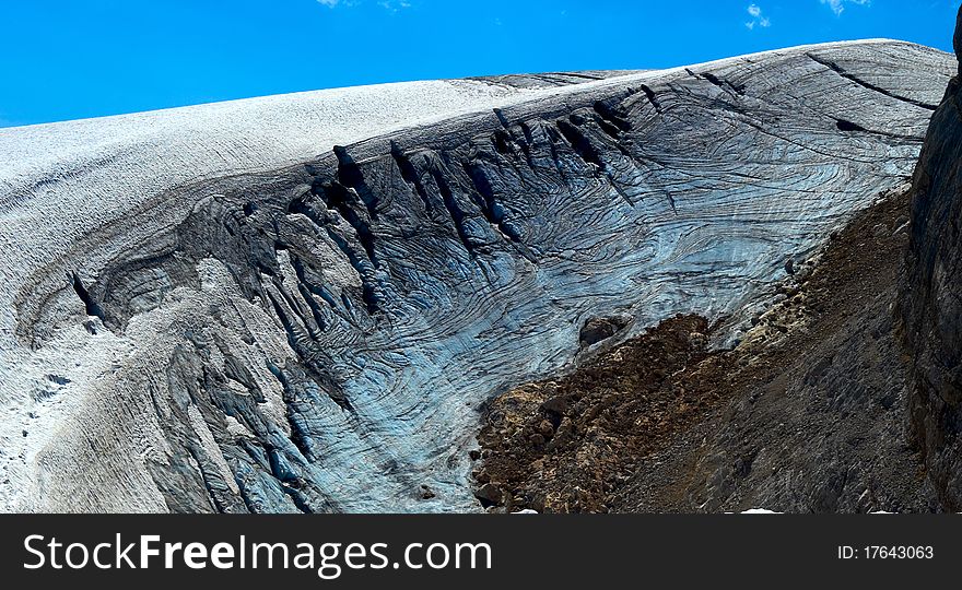 Texture of the Dachstein-glacier - ice-texture. Texture of the Dachstein-glacier - ice-texture