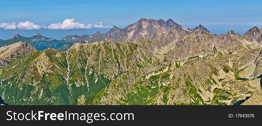 Panorama of mountain chain in Europe. Panorama of mountain chain in Europe
