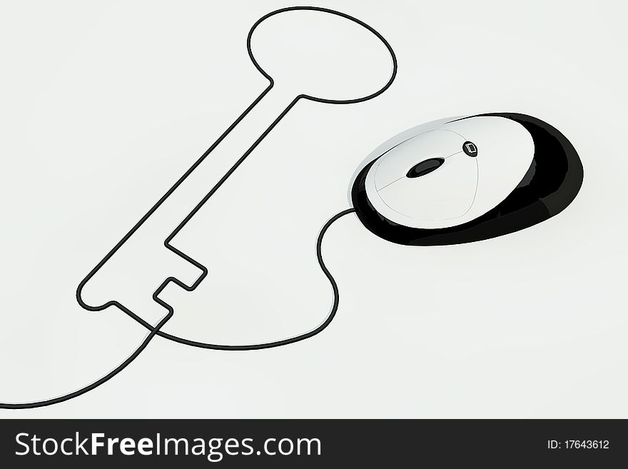 Key Drawn With Mouse Wire