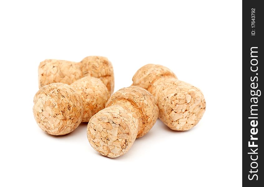 Champagne cork isolated on a white background