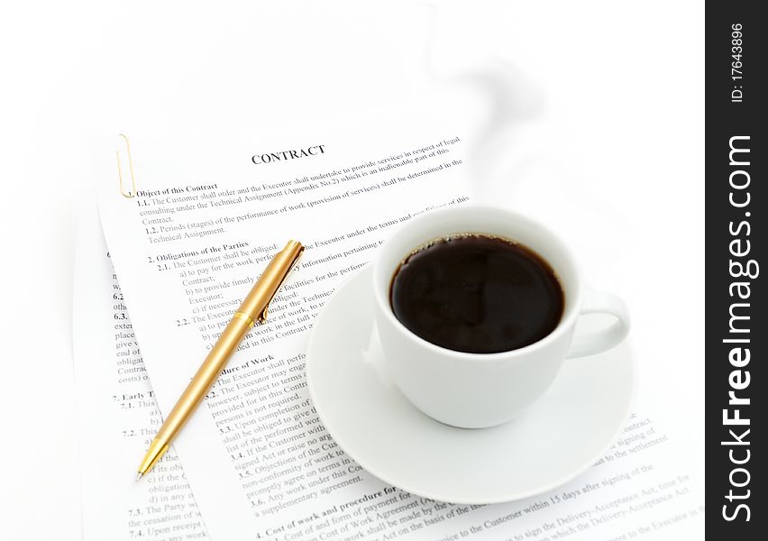 A tasty cup of coffee with the stock charts. A tasty cup of coffee with the stock charts
