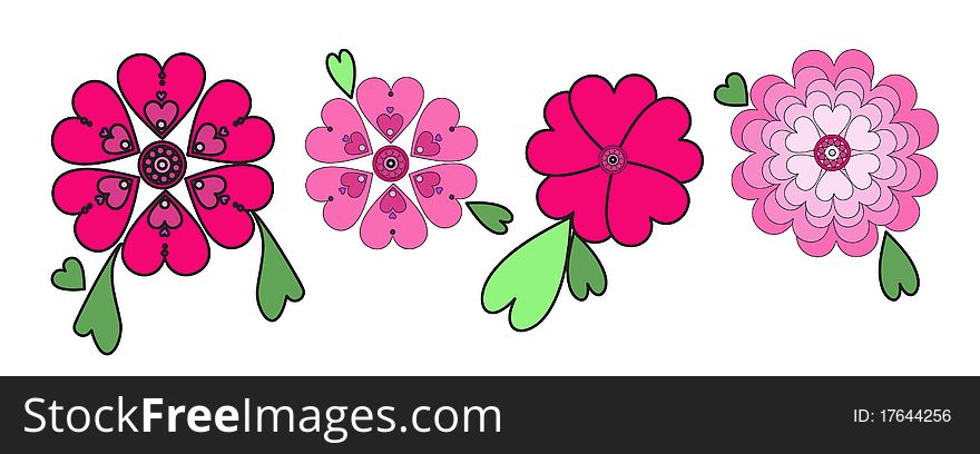 Daisy design elements in pastel brights. isolated. Daisy design elements in pastel brights. isolated