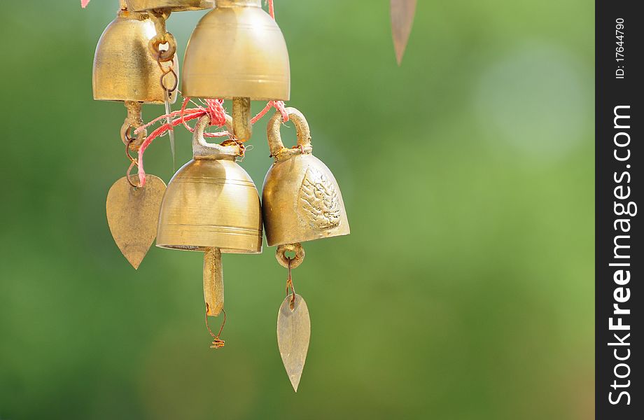 Bells at temple , used to background