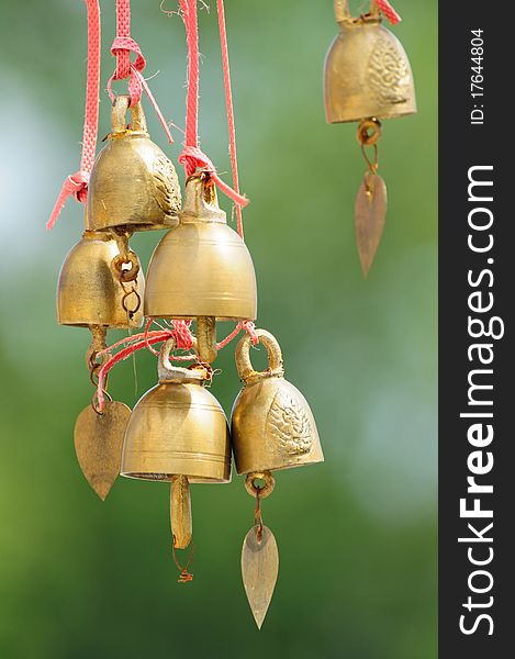 Bells at temple , used to background