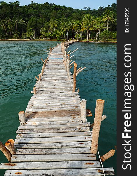 Wooden bridge, used to background