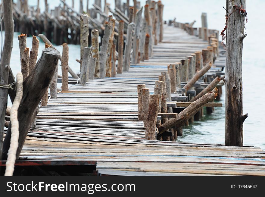 Wooden bridge, used to background