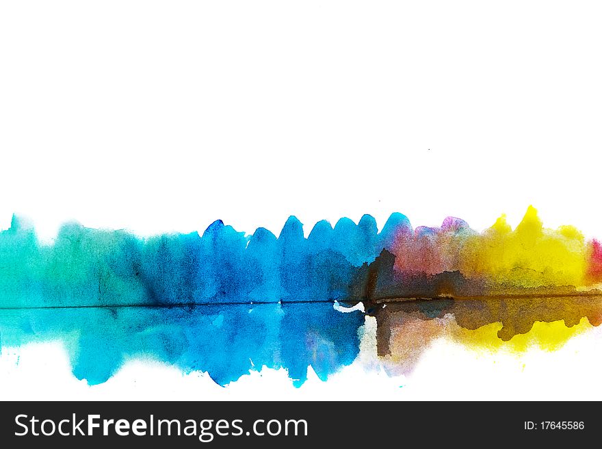 Abstract watercolor hand painted background