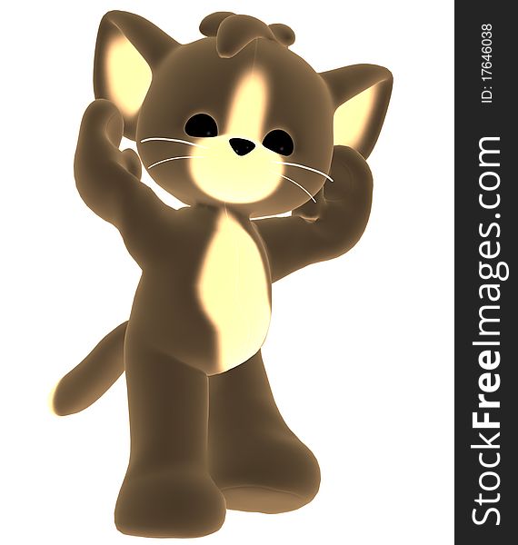 Brown toy cat