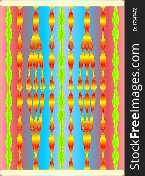 Festive curtain of multicolored garlands on a colored background. Festive curtain of multicolored garlands on a colored background.