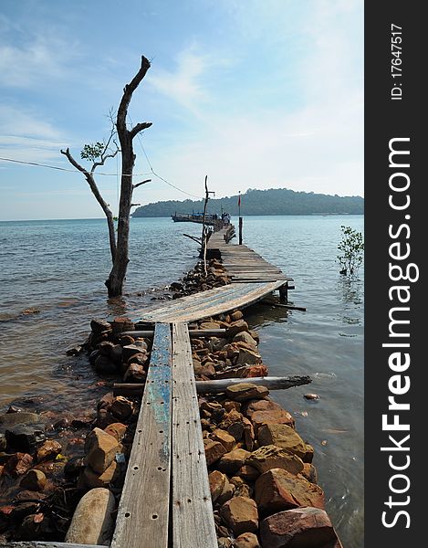 Image of wooden bridge, used to background