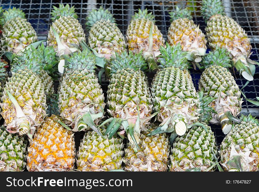 Image of pineapple on the market
