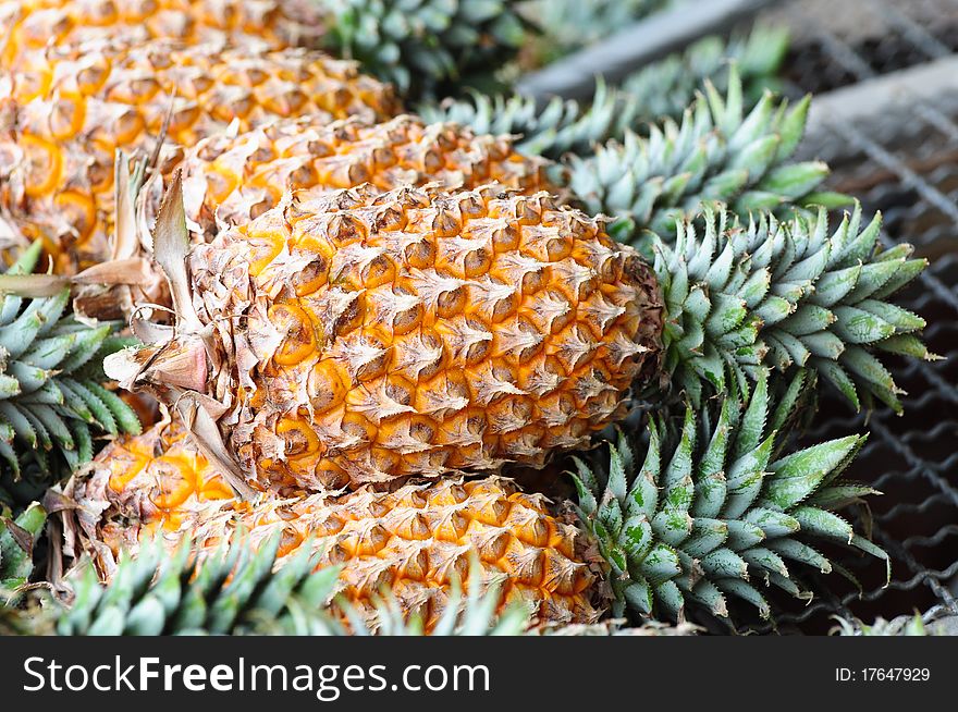 Image of pineapple on the market