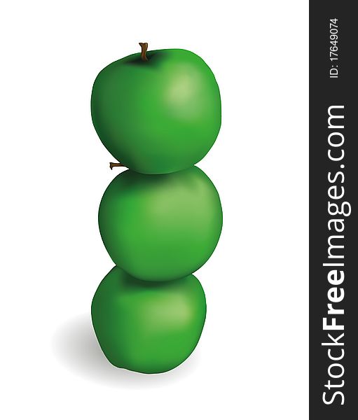 Vector green apples. Eps 10. Vector green apples. Eps 10