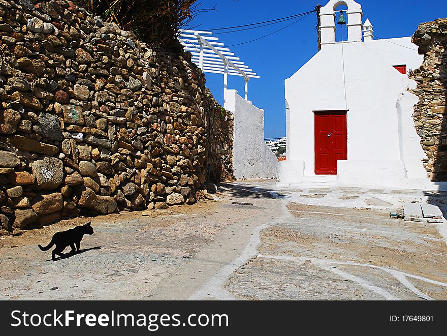 Black Cat street of Mykonos