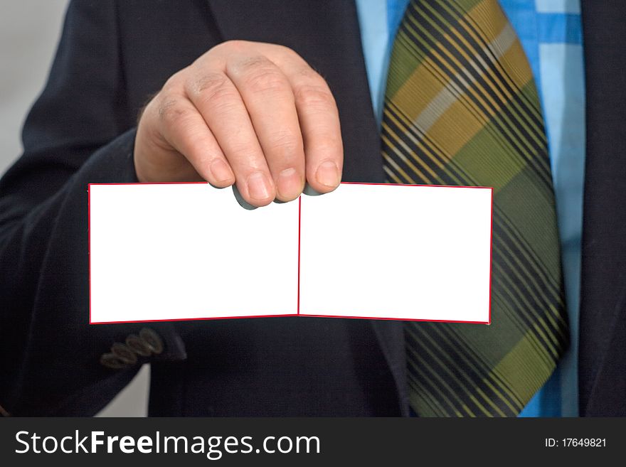Man dressed in formal suit holding a public identity. Man dressed in formal suit holding a public identity